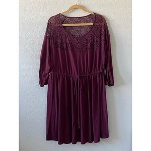 Plum lace dress